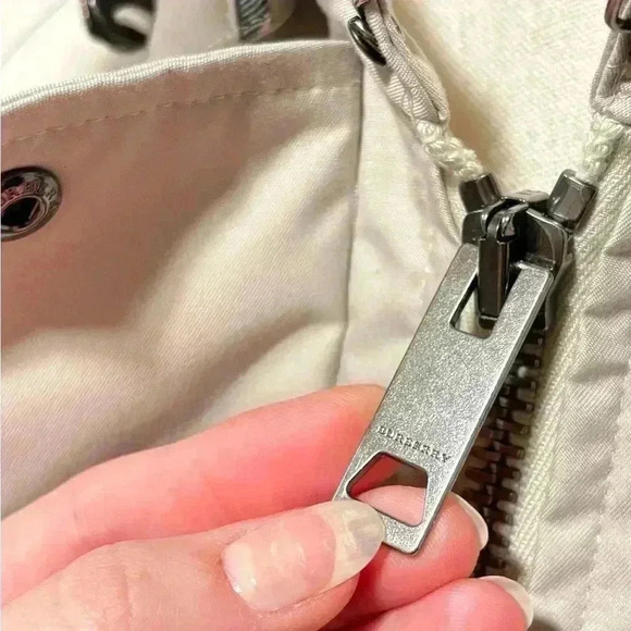 Burberry Women's Camel Hair Wool Removable Winter Liner Tan Trench Coat Size 14 - Picture 13 of 16